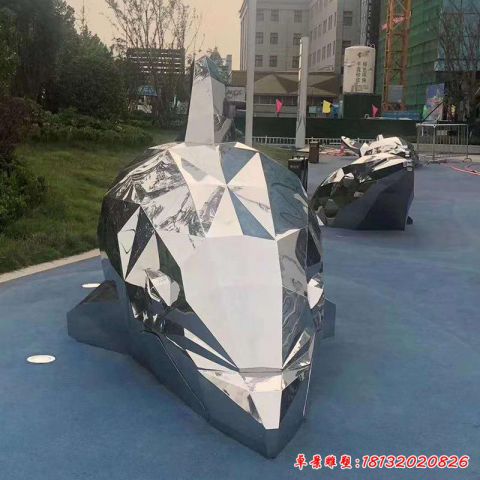 鏡面動物鼠雕塑